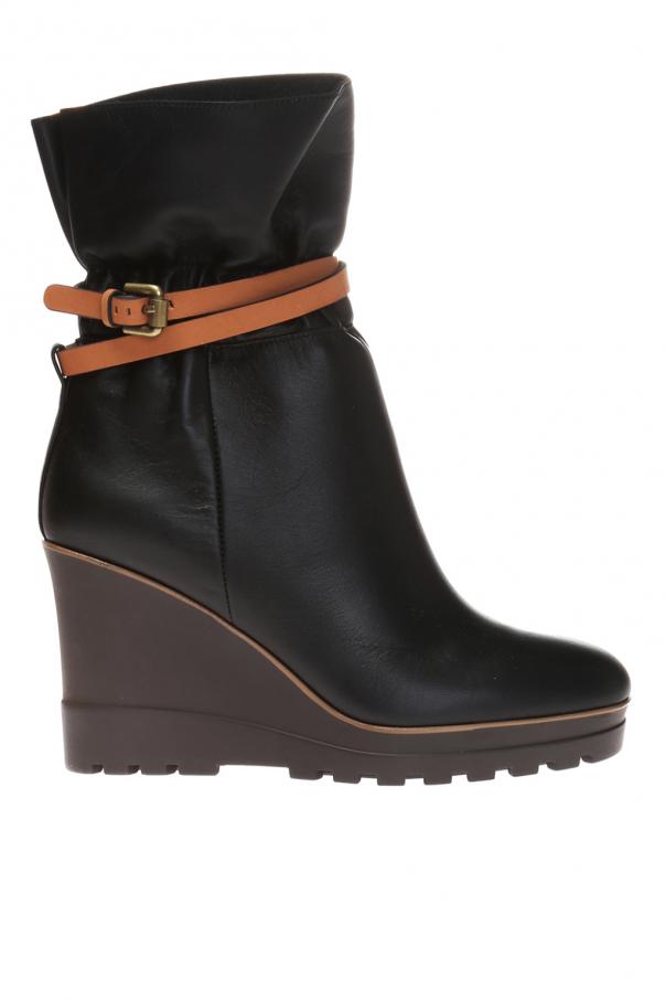 chloe wedge boots